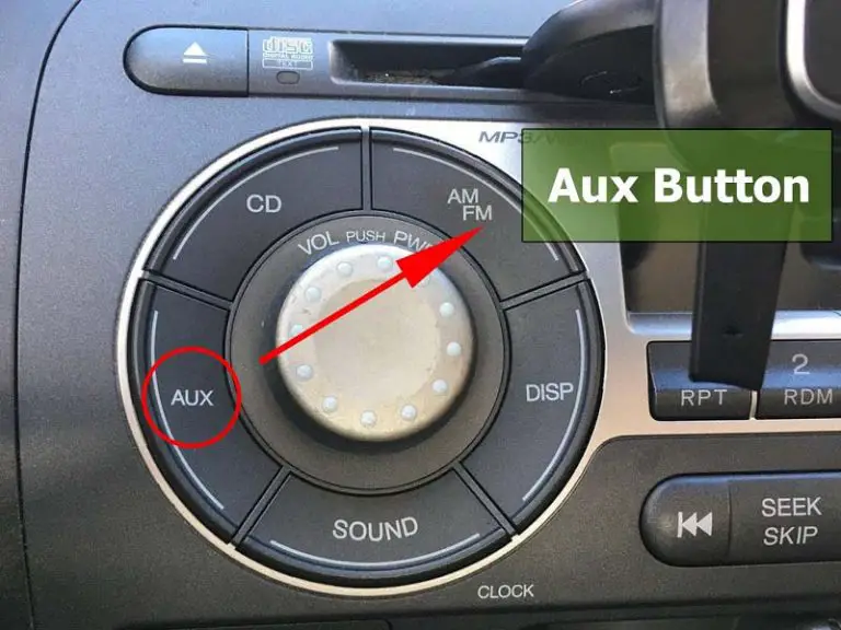 aux button in car not working