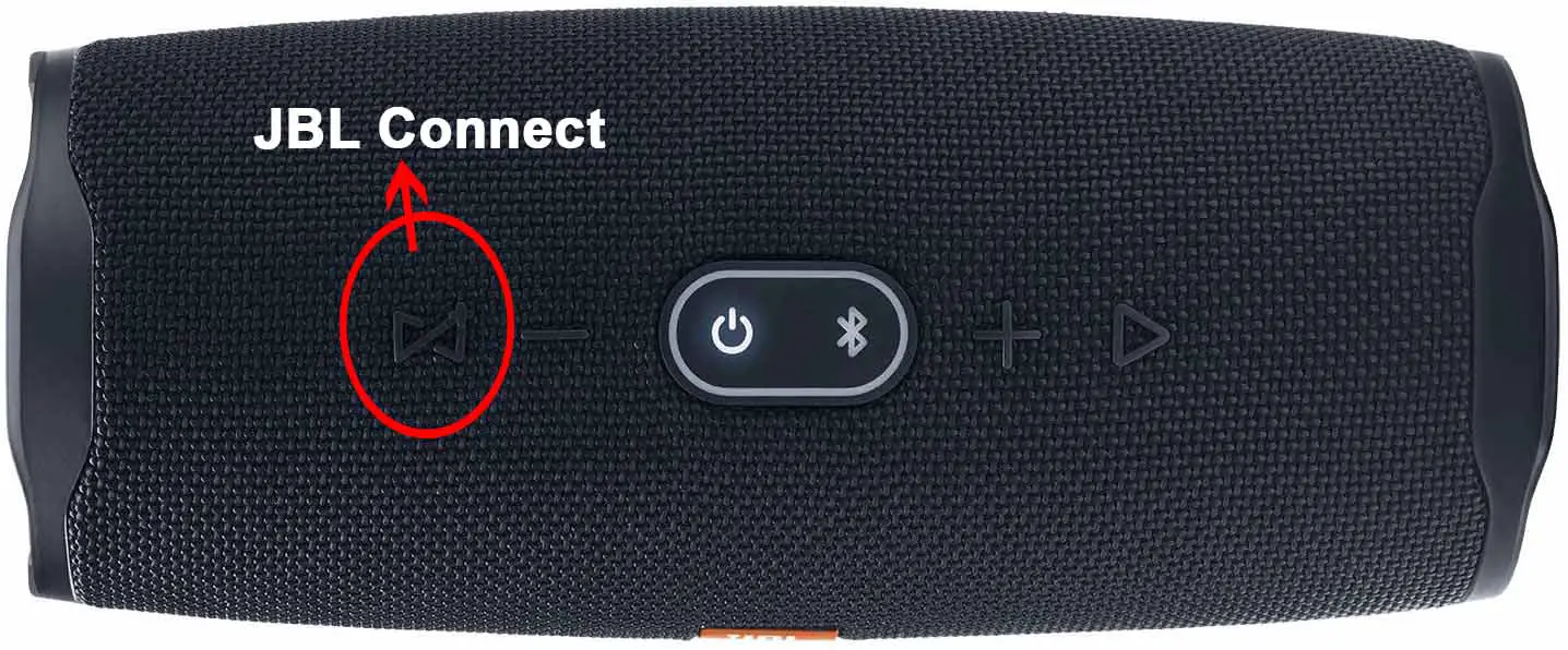 Connect Button on Playing JBL Speaker