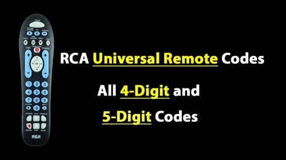RCA Universal Remote Codes, List of 4-Digit and 5-Digit Codes