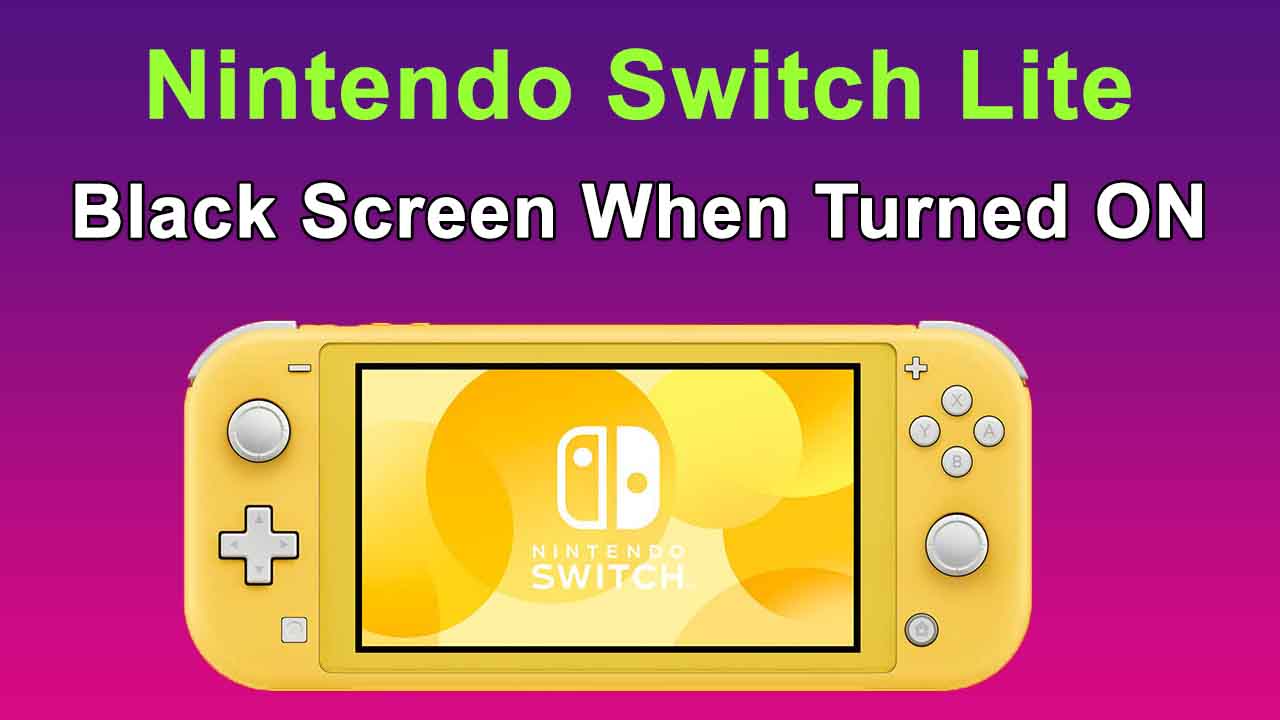 Nintendo Switch Lite With Black Screen When Turned ON