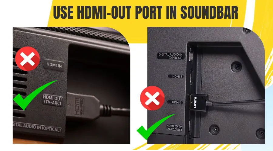 use hdmi out port in soundbar
